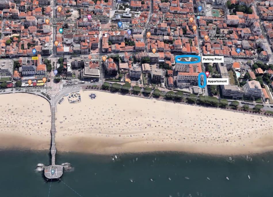 Grand Hotel - Magnifique Appartement Bord De Plage Centrale Arcachon Kültér fotó